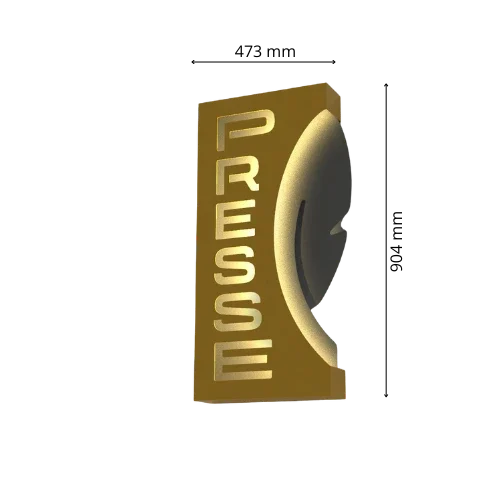 Enseigne relief lumineuse version standard