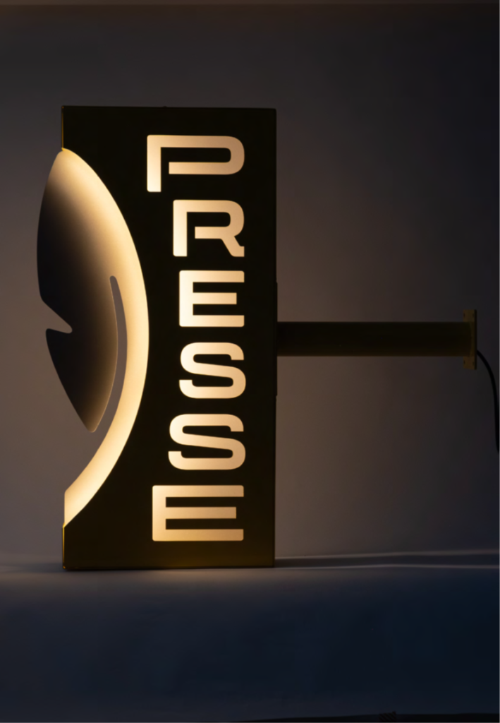 Enseigne de presse lumineuse