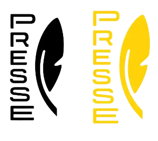 Vitrophanie presse noir et jaune